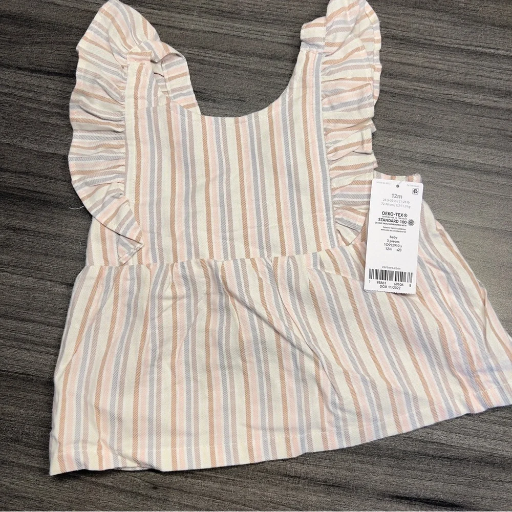 GIRLS Baby 12mo striped tank Dress (No matching pieces)